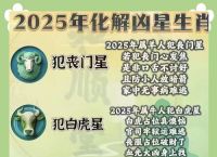 今年什么生肖犯太岁2025年,2025年犯太岁5个属相一览表