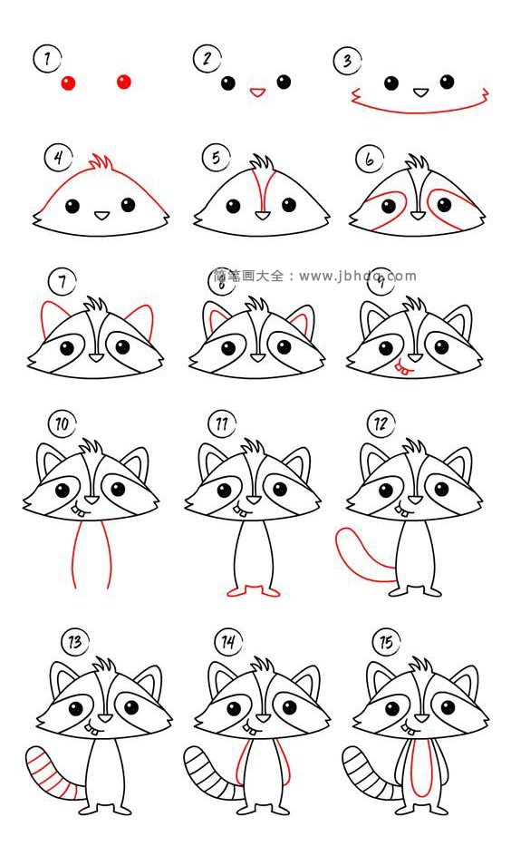 小狐狸简笔画-爱挑食的小狐狸简笔画