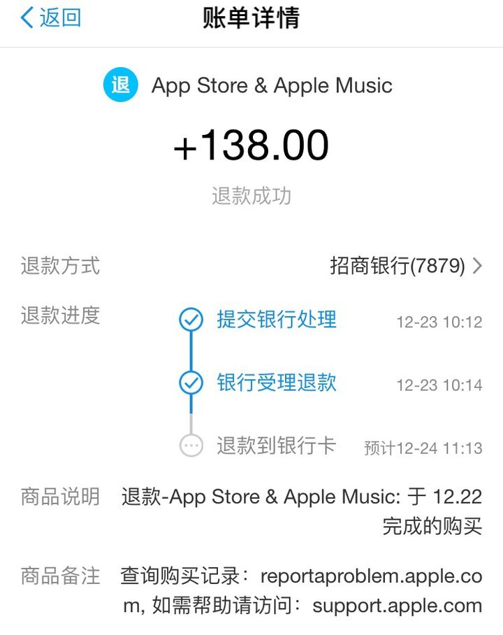 applestore退款多久到账户,apple store的退款多久到账