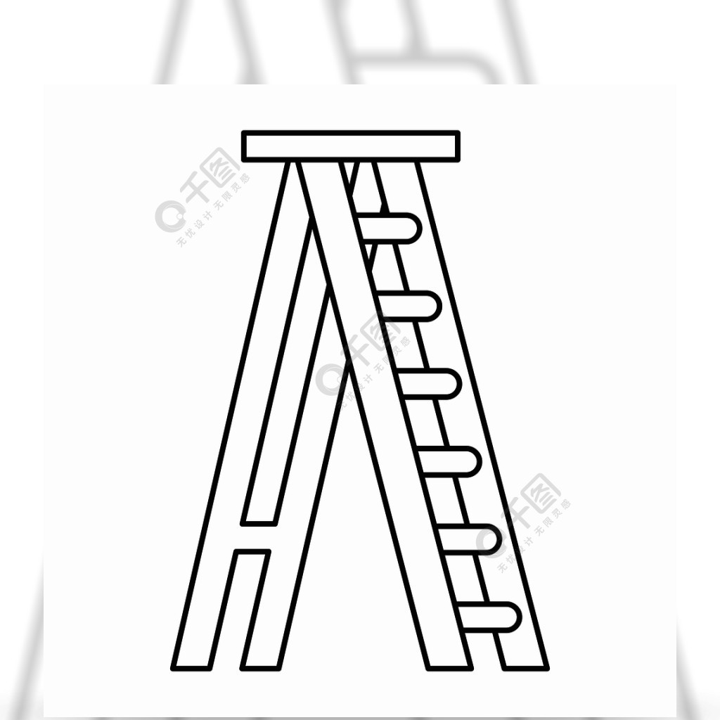 儿童绘画梯子图片大全,儿童画梯田素描简单图片