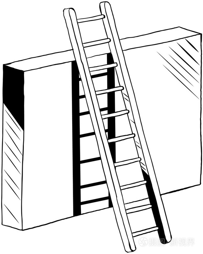 简笔画梯子的画法,梯子简笔画 儿童画