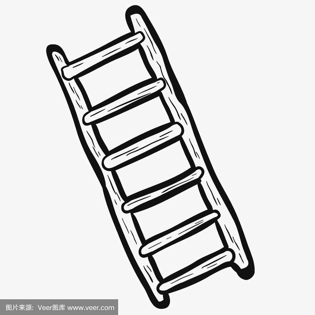 梯子简笔画涂色,梯子简笔画图儿童